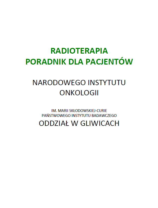 poradnik radioterapia dla pacjentów Instytutu