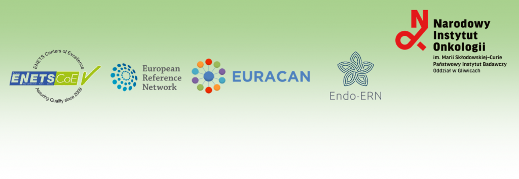 logo Enets CoE, European Reference Network, EURACAN Endo-ERN, Narodowy Instytut Onkologii w Gliwicach